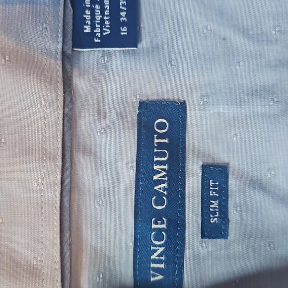 Vince Camuto Slim Fit Size 16 34/35 Lavender Dress Shirt - Picture 4 of 5